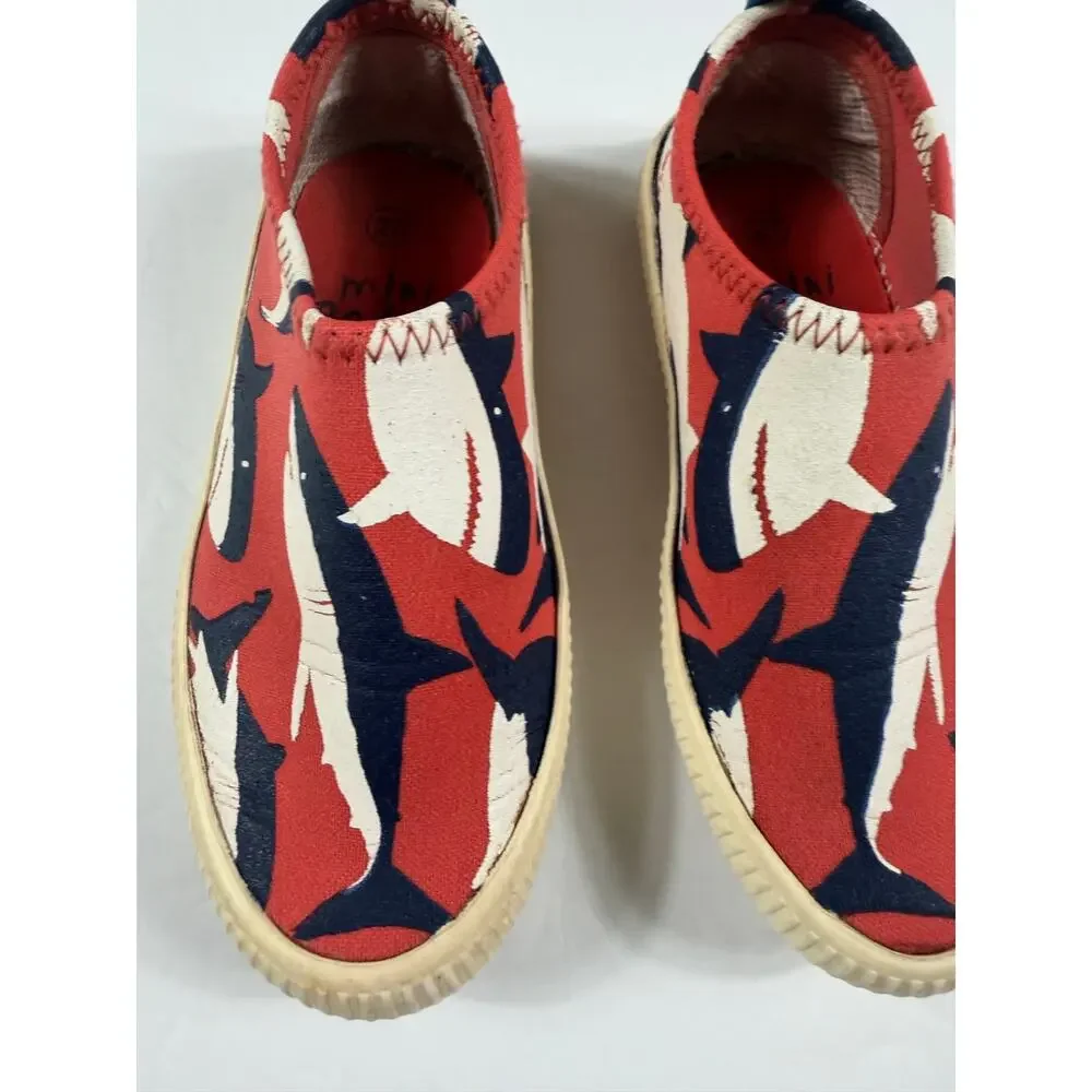 Mini Boden Shark Water Sand Slip-On Sneakers Red Size US 10 / EU 27